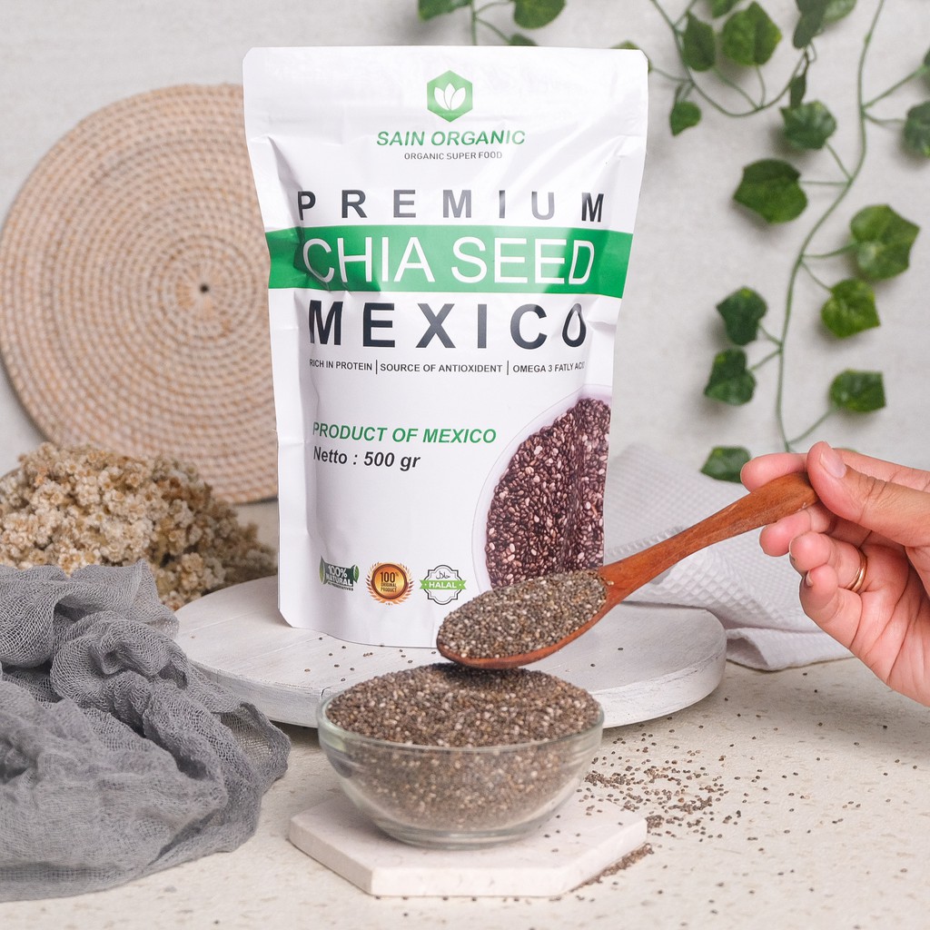 Chia Seed Organic Mexico untuk Diet Freshly Black Cia Seed Organik fresly Biji Chia Seeds