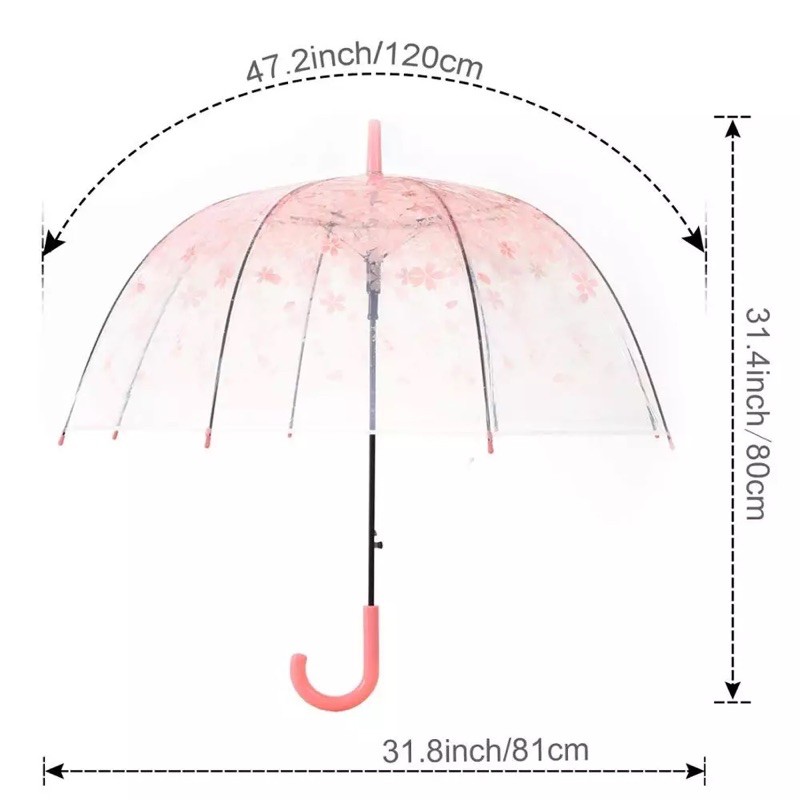 Transparent Umbrella / Payung Plastik Transparan