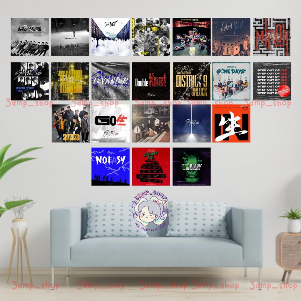 [22 Lembar] Walldecor poster Hiasan Dinding Poster Stray Kids In life Album noeasy maniac oddinary