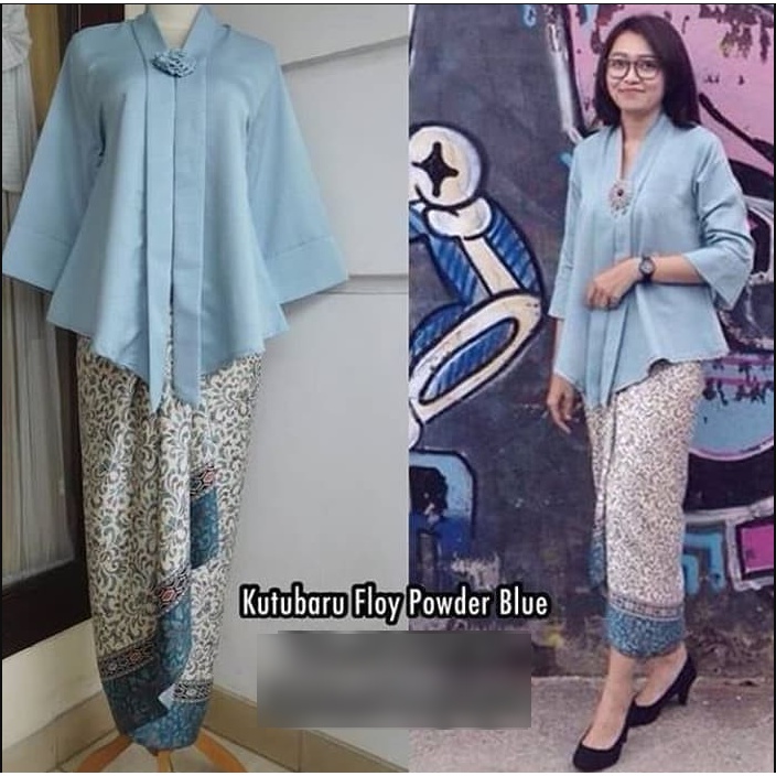 Setelan Kebaya Modern Floy Kutu baru Dark Tosca