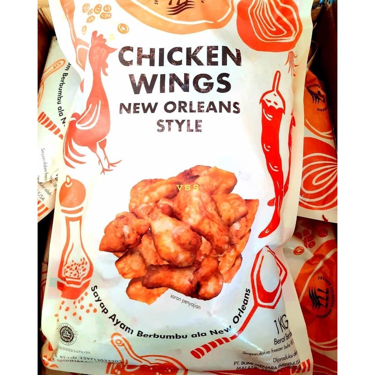 

777 Chicken Wing NEW ORLEANS Berat 1 kg isi 30-32pcs