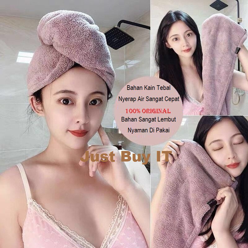 JBI-0067 Handuk Keramas Cepat Kering Magic Head Towel Fast Dry Hair Bahan Microfiber Handuk Turban