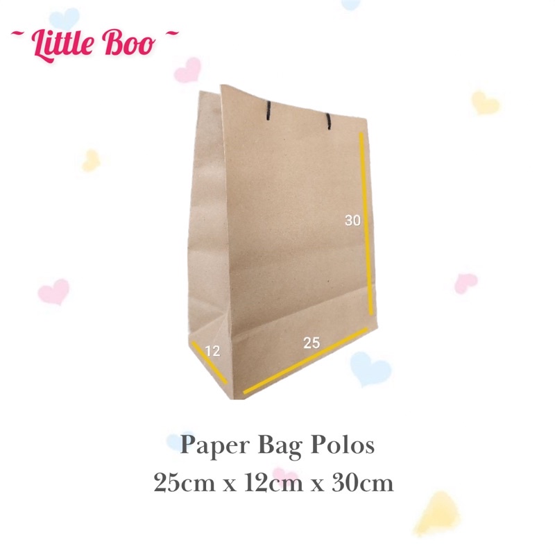 

paper bag polos/tas kertas 25x12x30