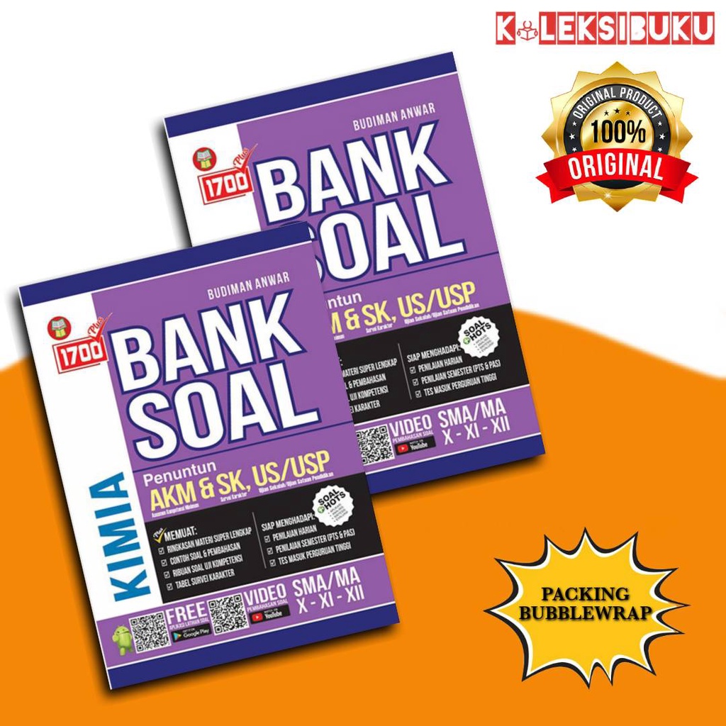 BANK SOAL 1700 SMA AKM&SK US/USP / MATEMATIKA/FISIKA/KIMIA/BIOLOGI/SEJARAH/GEOGRAFI/SOSIOLOGI/EKONOM-KIMIA