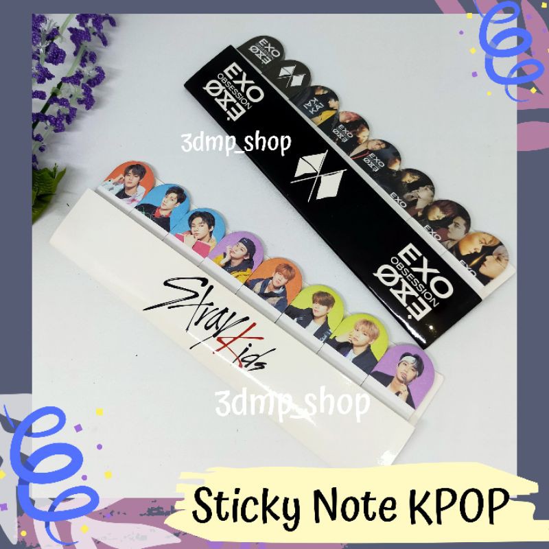 Sticky Note memo Exo Obsession Stray Kids Gone Up Kpop