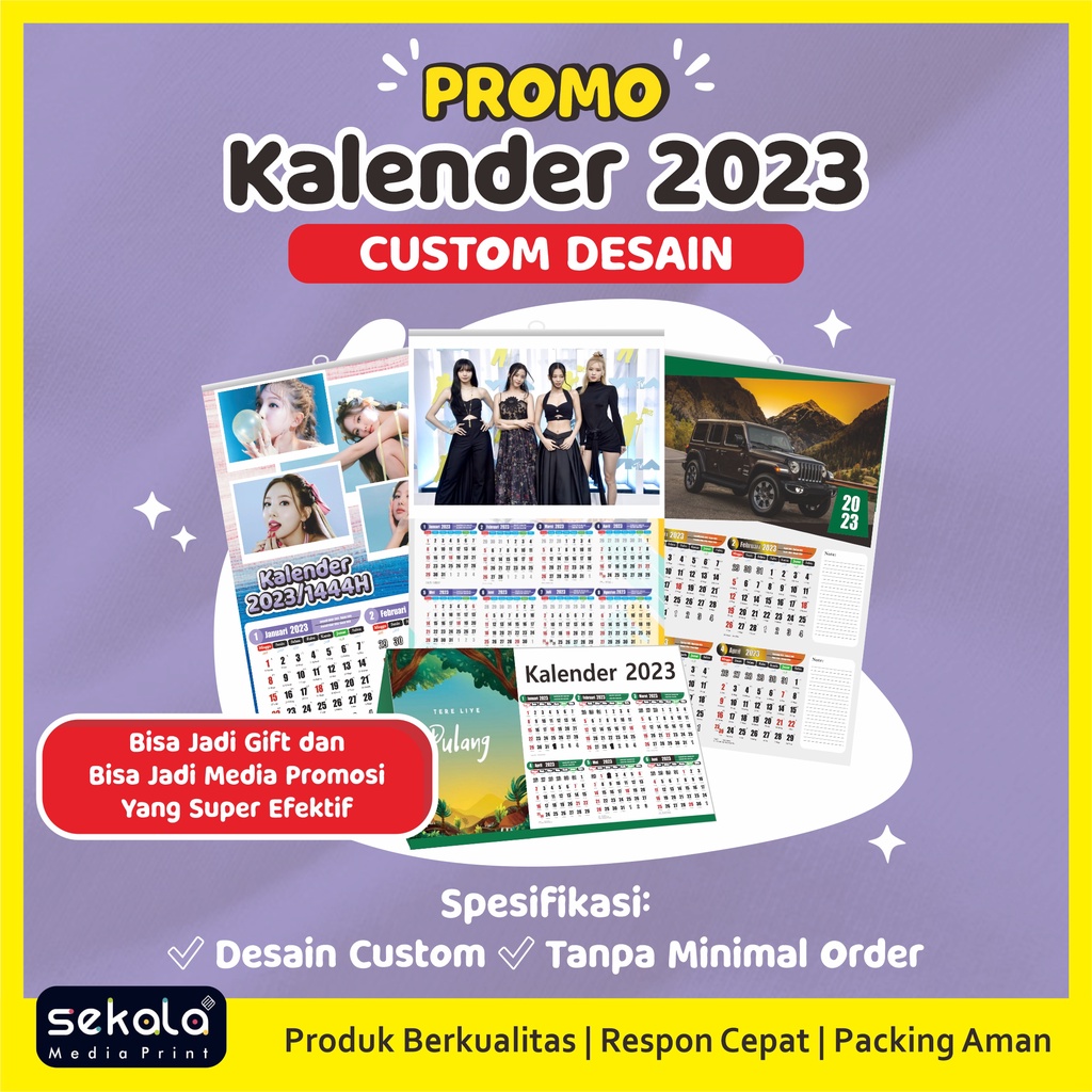 Jual Kalender 2023 Custom Desain Kalender Dinding Kalender Meja Tanpa Minimal Order Shopee 7632