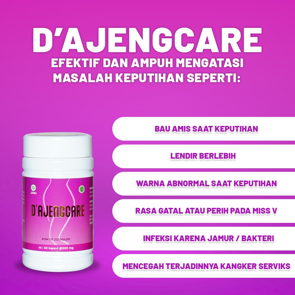 Obat Pelancar Haid keputihan gatal dan bau amis Herbal Alami BPOM D'ajengCare