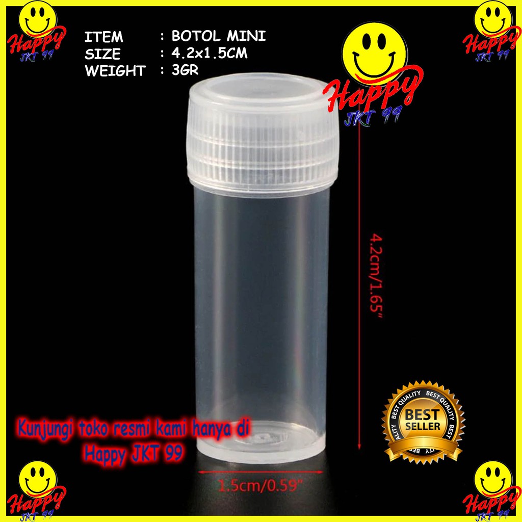 [ HAPPY JKT 99 ] BOTOL KECIL MINI PLASTIK SERBAGUNA