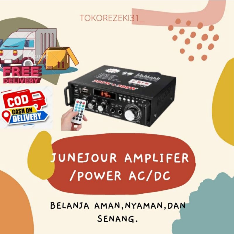 COD Power Ampli Amplifier Bluetooth 600W Karaoke Home Theater FM Radio