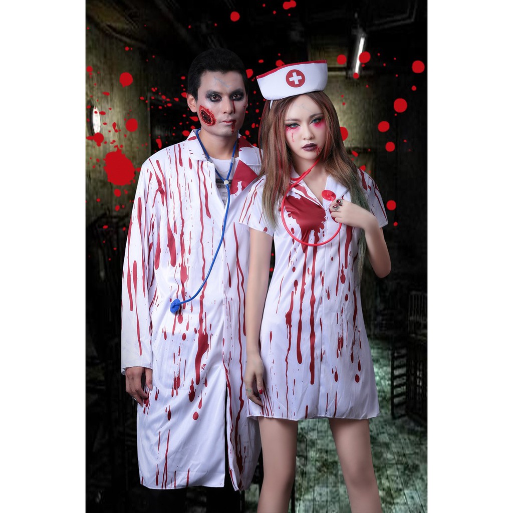 CC-155 kostum halloween dokter suster profesi hantu setan prank - SUSTER