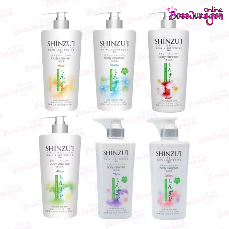 (BOSS) (500ml) Shinzui Body Cleanser Pump Sabun Mandi Cair Hana,Matsu,Sakura, Kirei, Kensho Original