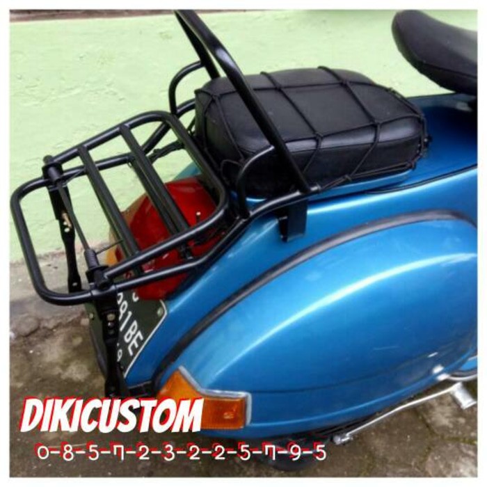 Aksesoris vespa/back rack madrid vespa px,super,exel