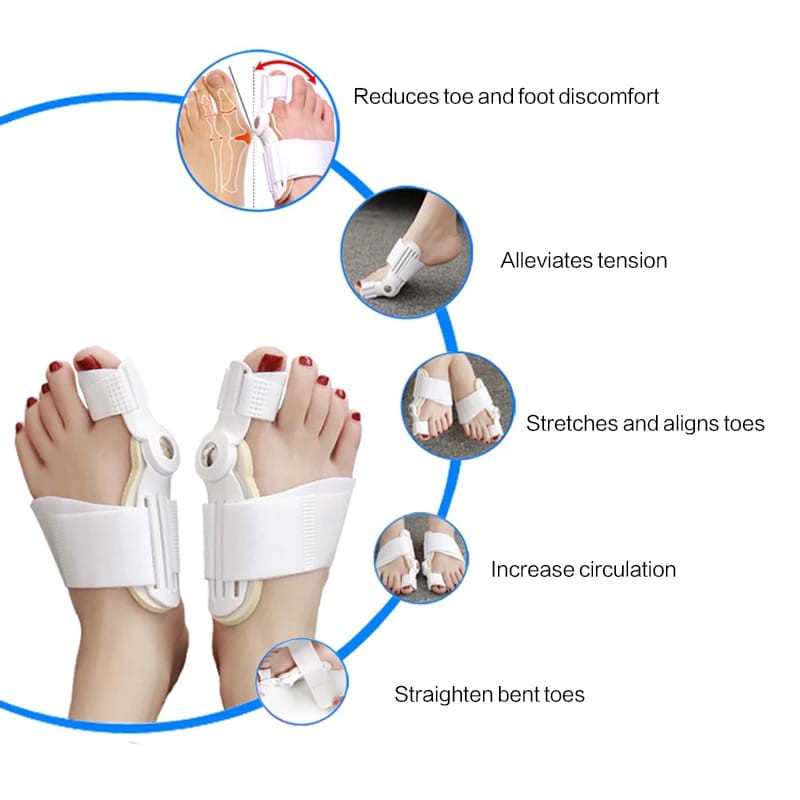 INSOLE KAKI BUNION DAN HALLUX VALGUS CORRECTOR KAKI BUNION INSOLE JARI KAKI BENGKOK TERAPI BUNION SPLINT