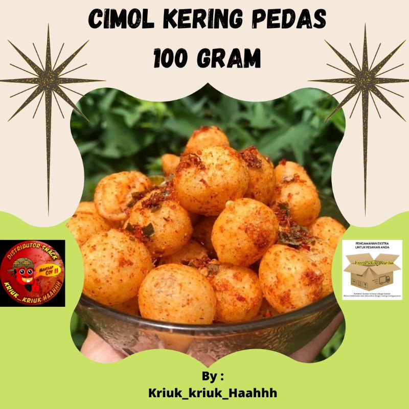 Cimol kering pedas daun jeruk 100 gr