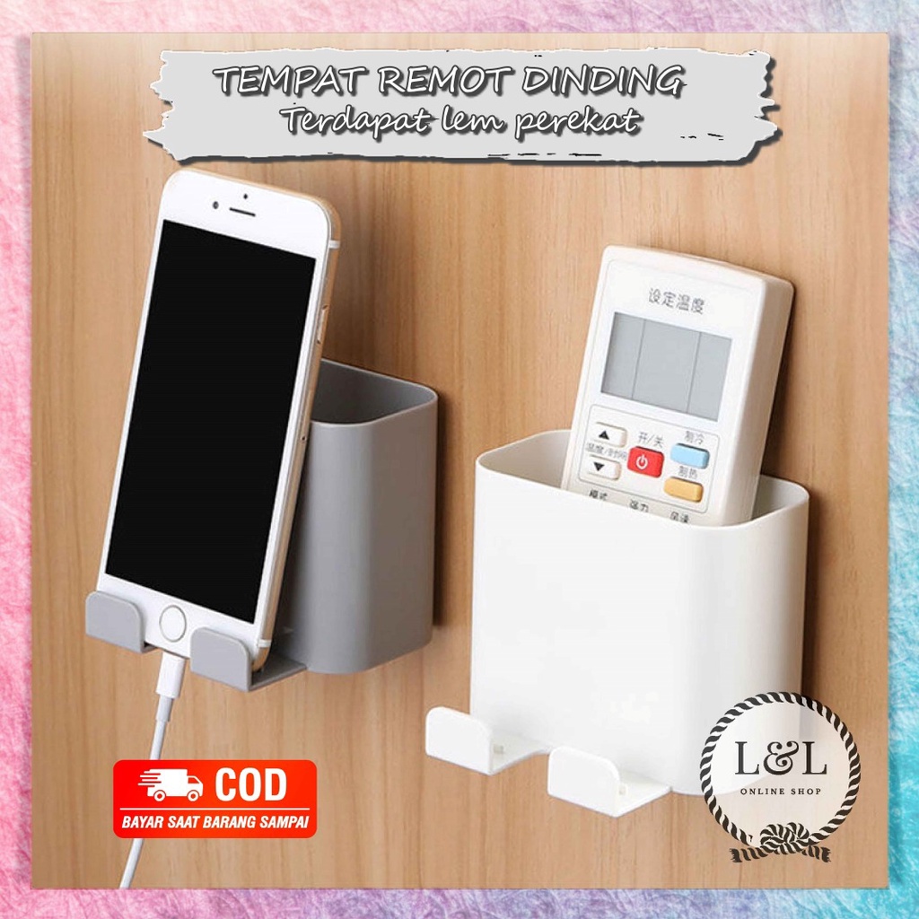 Tempat Remote Dinding Tempat Penyimpanan Serbaguna Mutifungsi Organizer HP Handphone Remot Stop Kontak