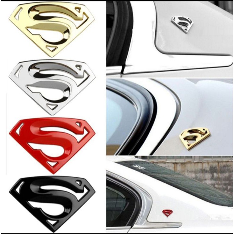 [COD] emblem mobil logo superman bahan besi