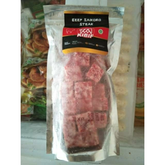 

Kibif Beef Saikoro Steak Wagyu 500Gram Frozenfood