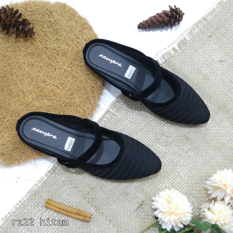 BorneoXavyera  Sepatu Flat Amira rz22 Flatshoes Kekinian Bahan Kanvas Premium