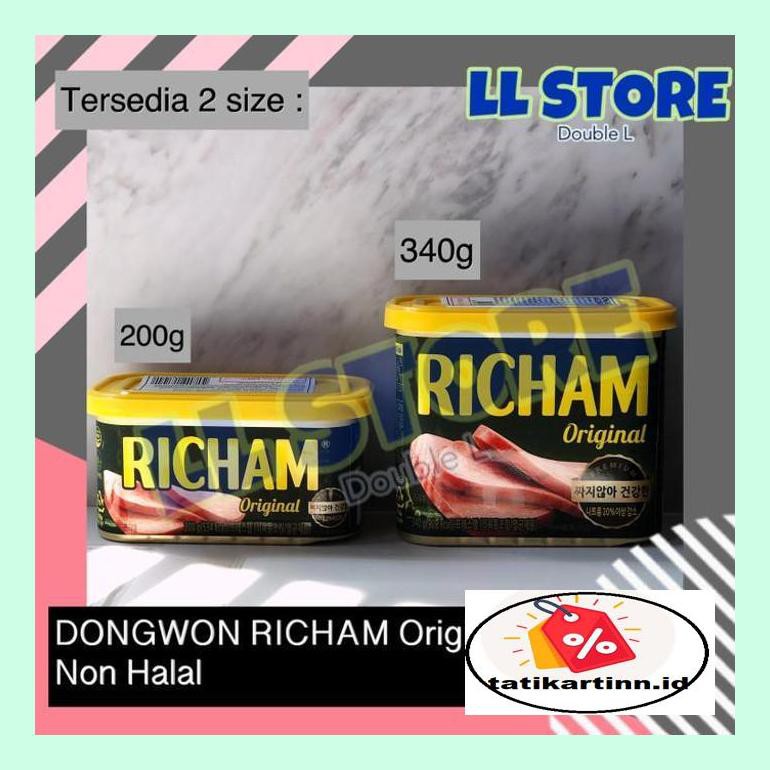

T4Tksot Dongwon Richam Luncheon Daging Babi | Spam Korea 200 Gram Sotytat