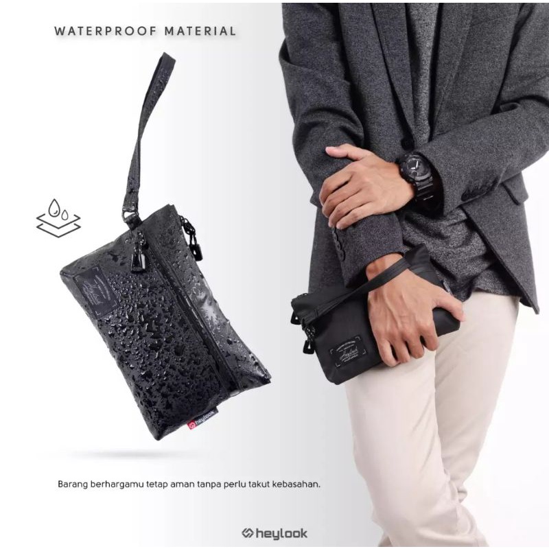 Tas Genggam / Clutch Bag Noris Tas Genggam Pria Wanita Heylook / Handbag Waterproof / Tahan Air