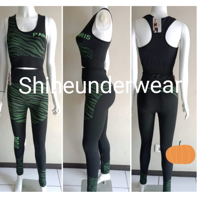 Set baju senam termurah setelan baju celana olahraga wanita murah muat jumbo yoga gym zumba set