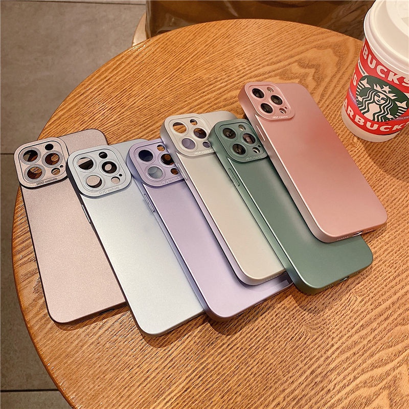 Casing Soft Case Karet Frosted Electroplated Anti Jatuh Untuk IPhone X / XR / XS / 11 / 12 / 13 PRO MAX
