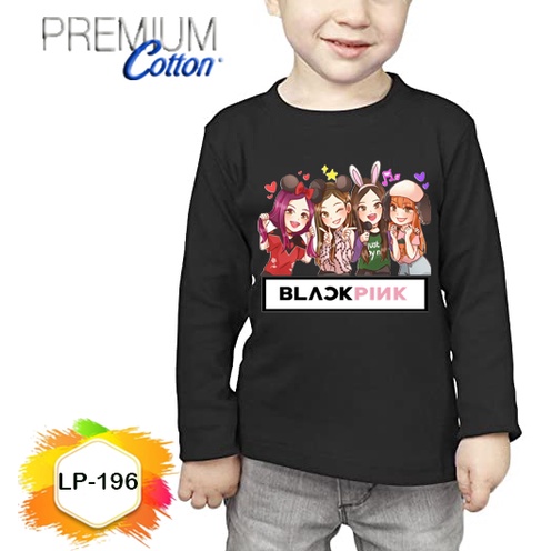 Baju Blackpink Longsleeve Anak Premium Kaos #LP-196