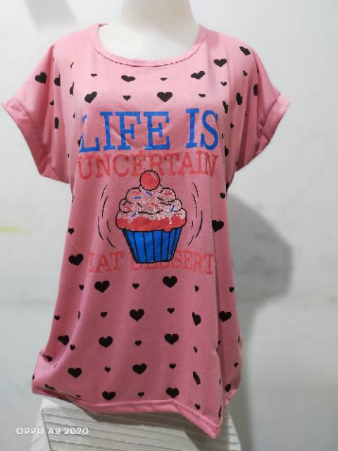 Kaos jumbo motif cup cake murah meriah harga grosir