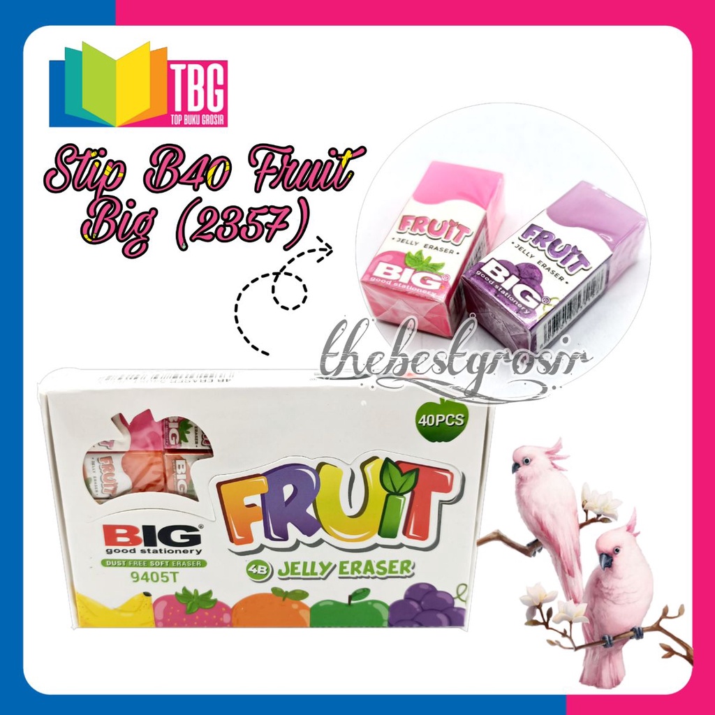 

1 PCS PENGHAPUS B40 BIG STIP KECIL / ERASER / PENGHAPUS WARNA WARNI