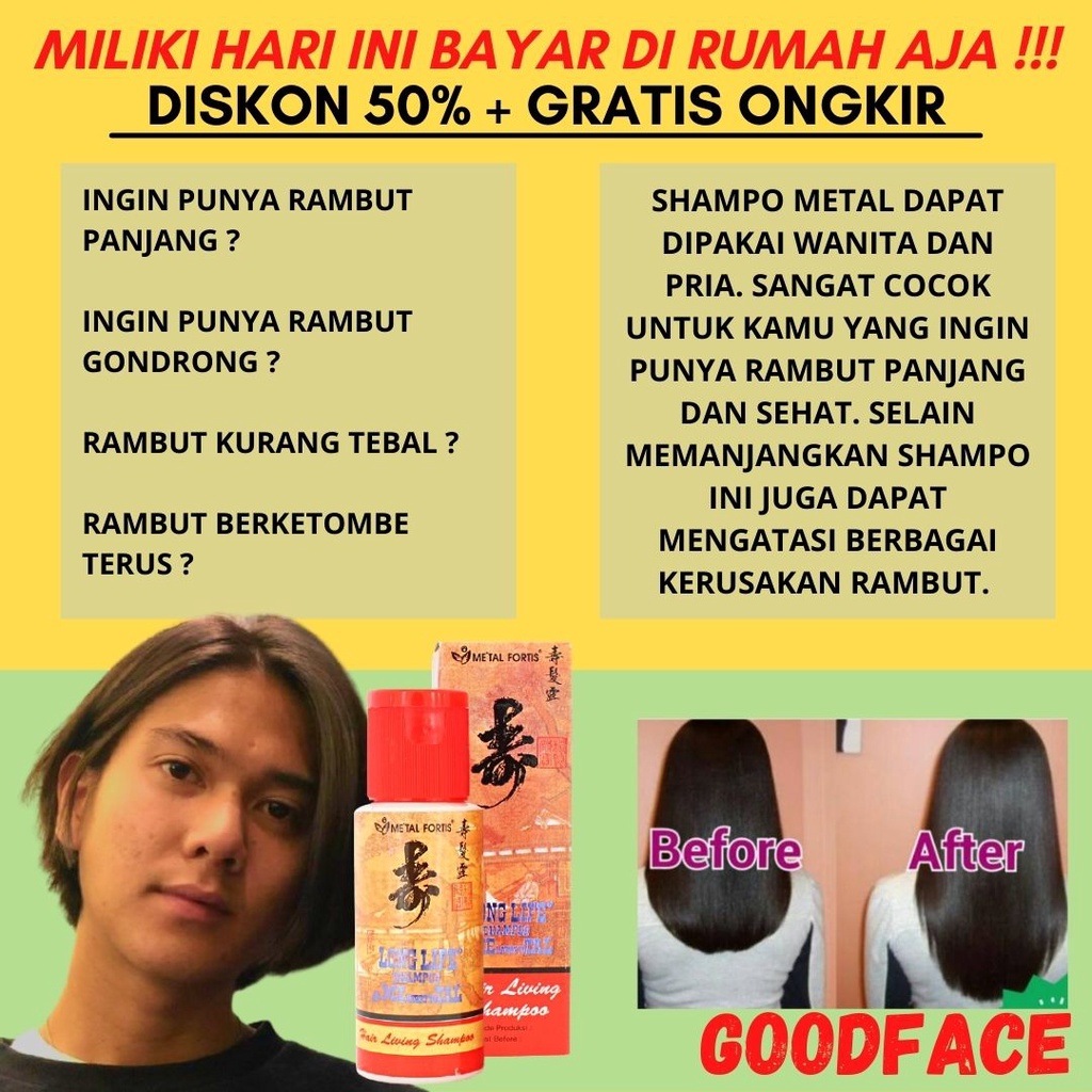 SHAMPOO METAL 100ML SAMPO METAL - PENUMBUH RAMBUT - PEMANJANG RAMBUT - PENUMBUH RAMBUT BOTAK