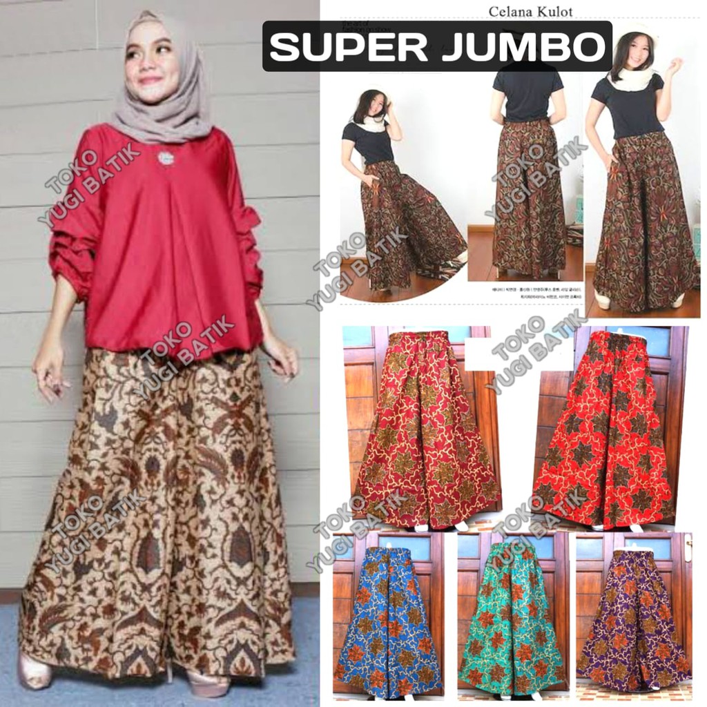 Celana Jumbo Wanita Kulot Batik Celana Wanita
