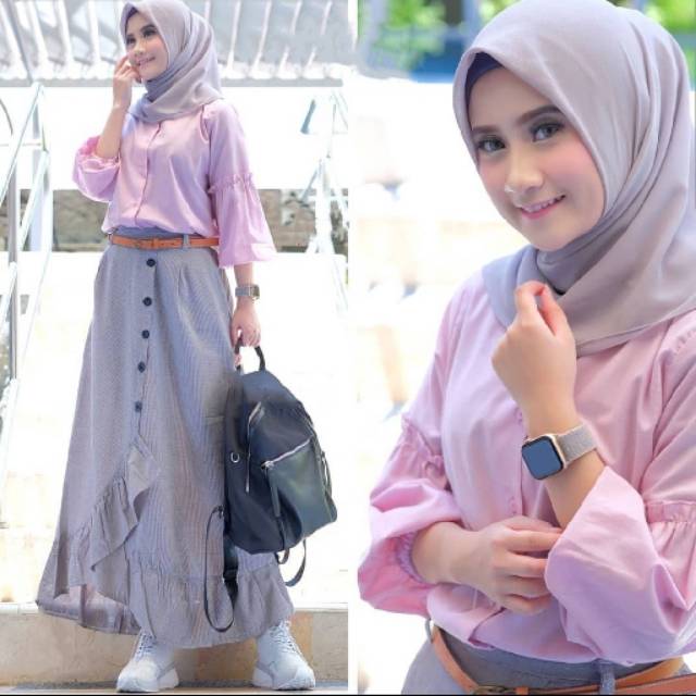  NEW Cikka Set Fashion Remaja  Muslim Baju  Setelan 