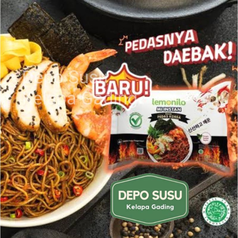 Lemonilo Mie Instant Sehat Non MSG | Goreng / Kari / Ayam Bawang