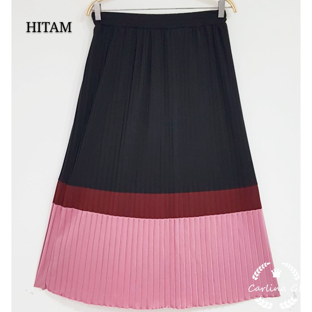 ROK MIX 3 WARNA PLISKET CARLINA