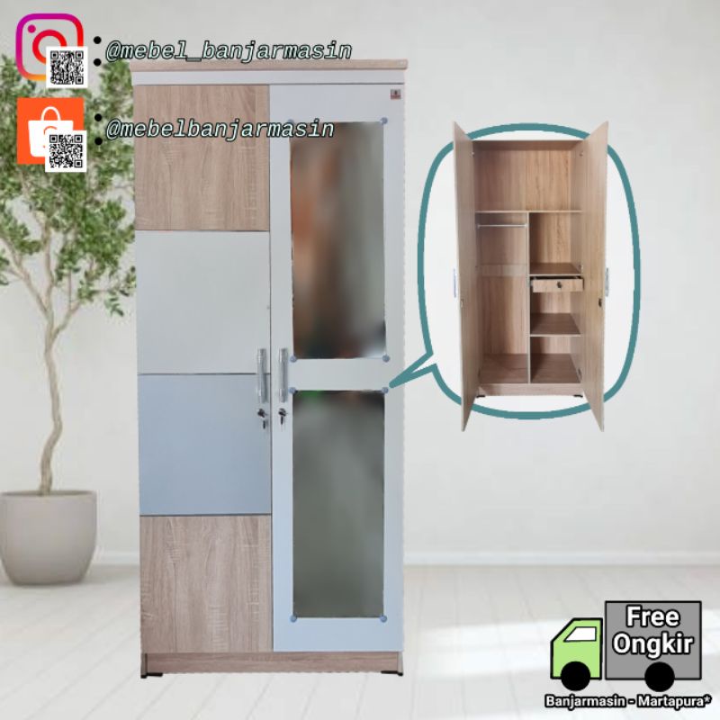 LEMARI PAKAIAN 2PINTU OLIMPIC NAVARO