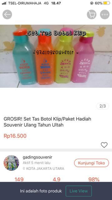 Grosir! Set Tas Kubus Tempat Makan Gelas 05/paket Hadiah Souvenir