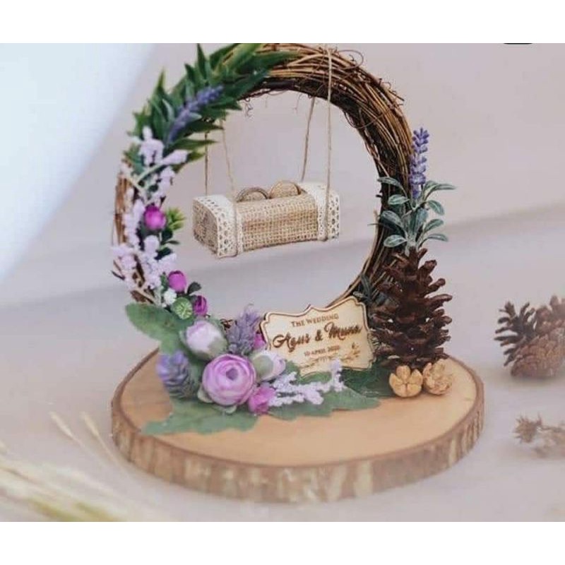 Ring rustic. Akar manon. Hata. Dekorasi rumah. Dekorasi Pelaminan. Dekorasi pengantin
