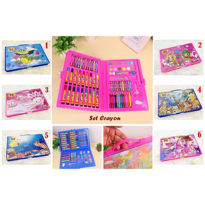 

Peralatan Menggambar Anak Set Drawing Crayon 86 Pcs