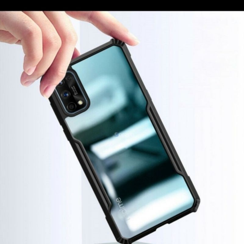 Oppo Reno 4 / 4 Pro / 5 Softcase Shockproof Airbag Transparan Lis Hitam