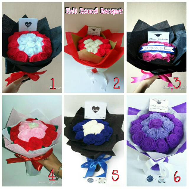 Buket Bunga Flanel, Buket Mawar Flanel, Buket Bunga Wisuda