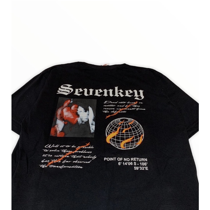 T shirt Katun SEVENKEY X NEXT TIME ORIGINAL BRAND BANDUNG (byng)