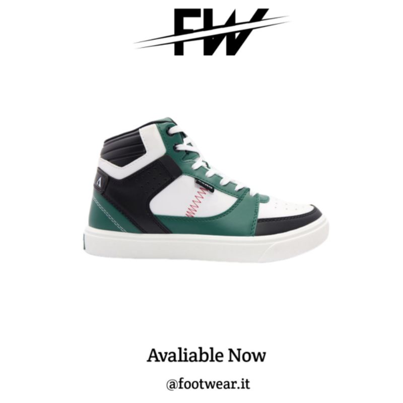 Sepatu Aero Hoops High Black Green