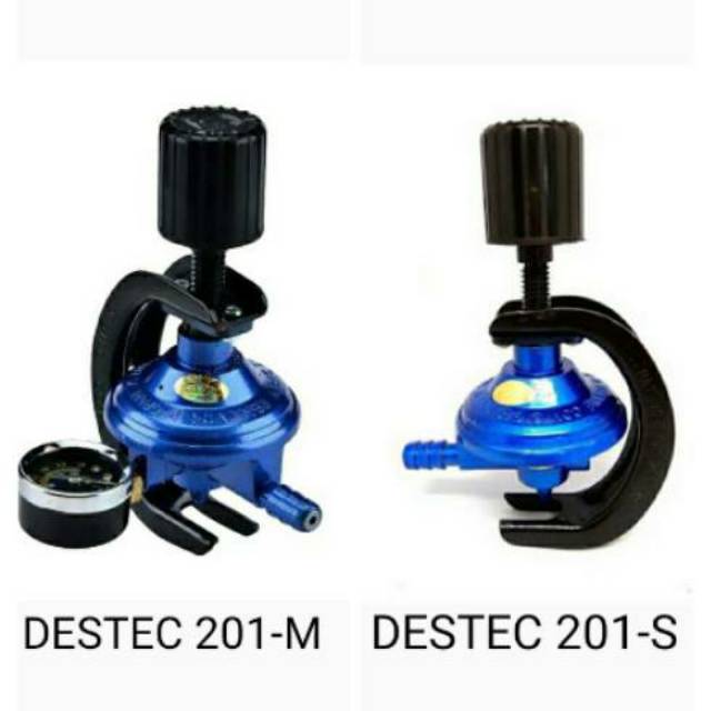 Kepala Gas / Regulator Gas Destec Tekanan Rendah Meter 201M/ Auto 201S / COM - U12R / U12RM BLACK