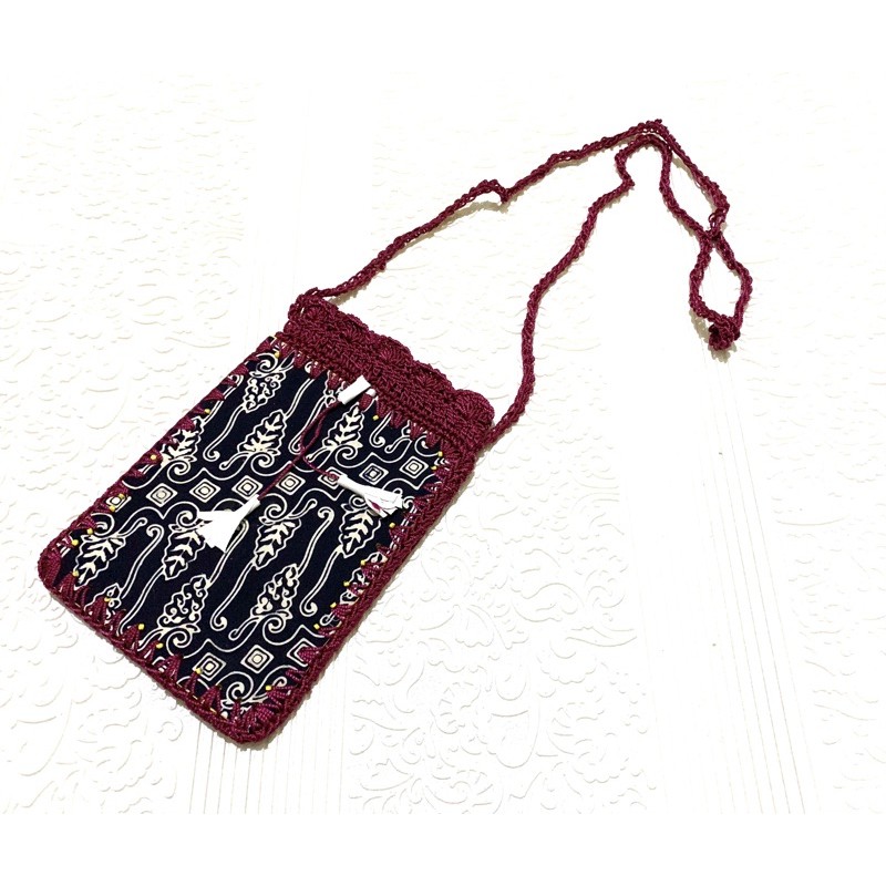 Sling bag paspor batik Large (21x14cm) motif di kirim random