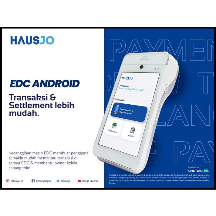 Android Edc Dengan Aplikasi Kasir Pax A920 4G Thermal Printer