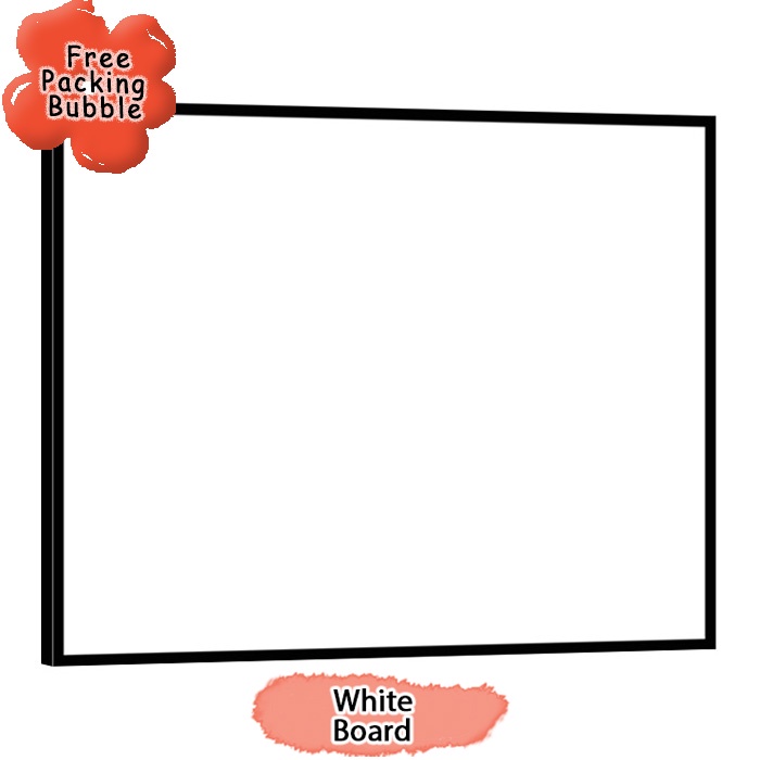 

White Board Melamin / Papan Tulis Putih Ukuran 100x120 cm