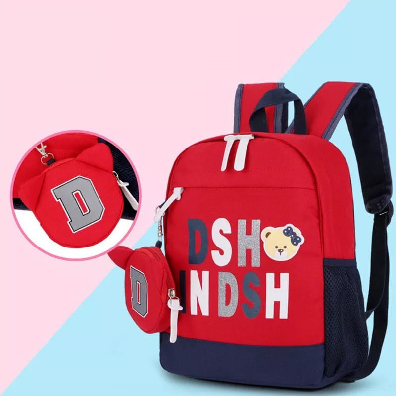 TAS RANSEL ANAK PEREMPUAN MOTIF  DSHO DINDSH  / TAS RANSEL ANAK / TAS RANSEL MURAH