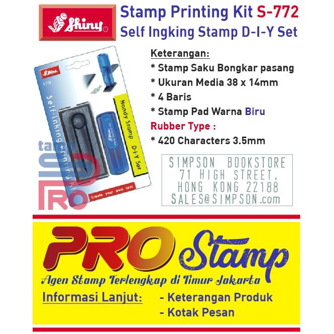 

Shiny S-772 Stempel Bongkar Pasang Model Handy Stamp/Stempel Saku