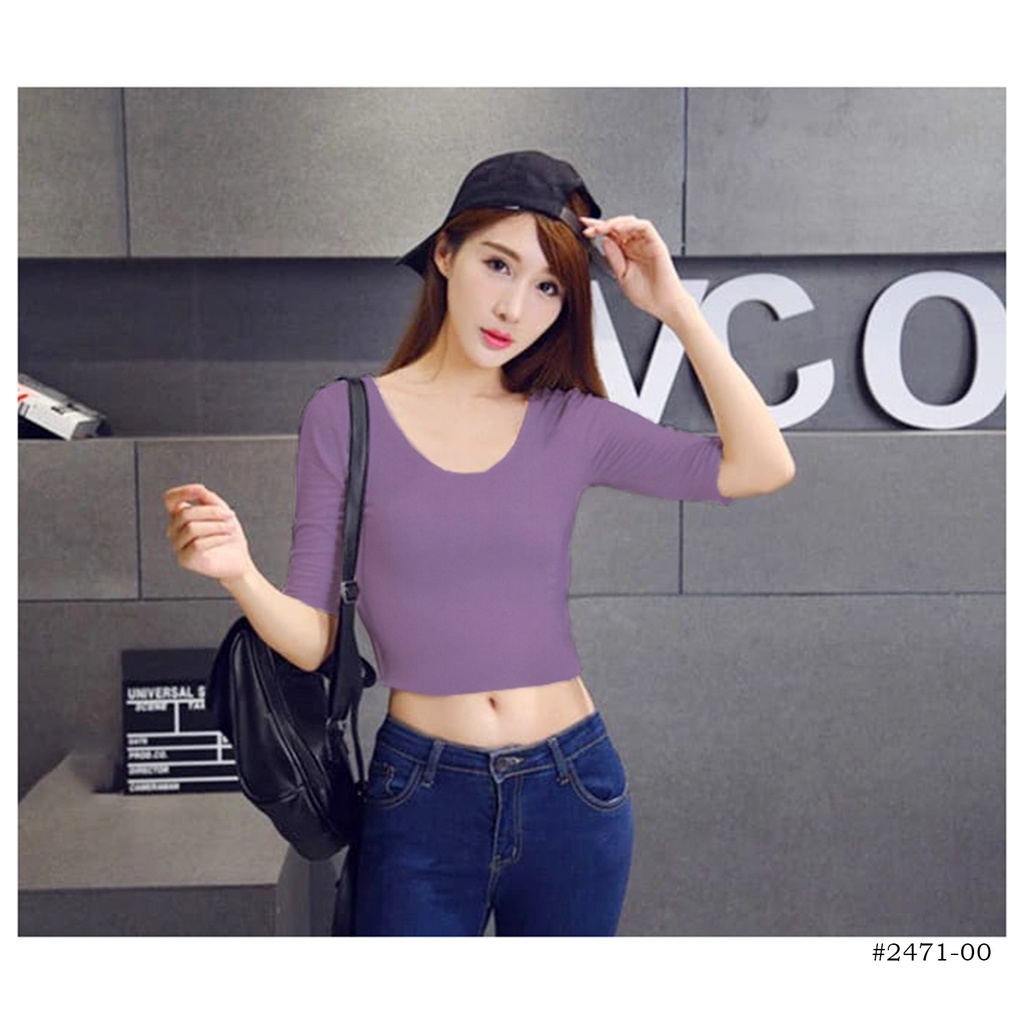 (COD) OH Fashion Kaos Crop Top Jessy #2471-00