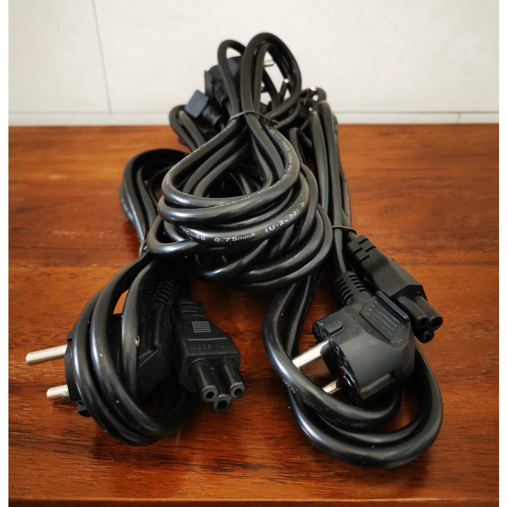 Kabel POWER Laptop 3 Lubang Jaminan Kualitas Tebal